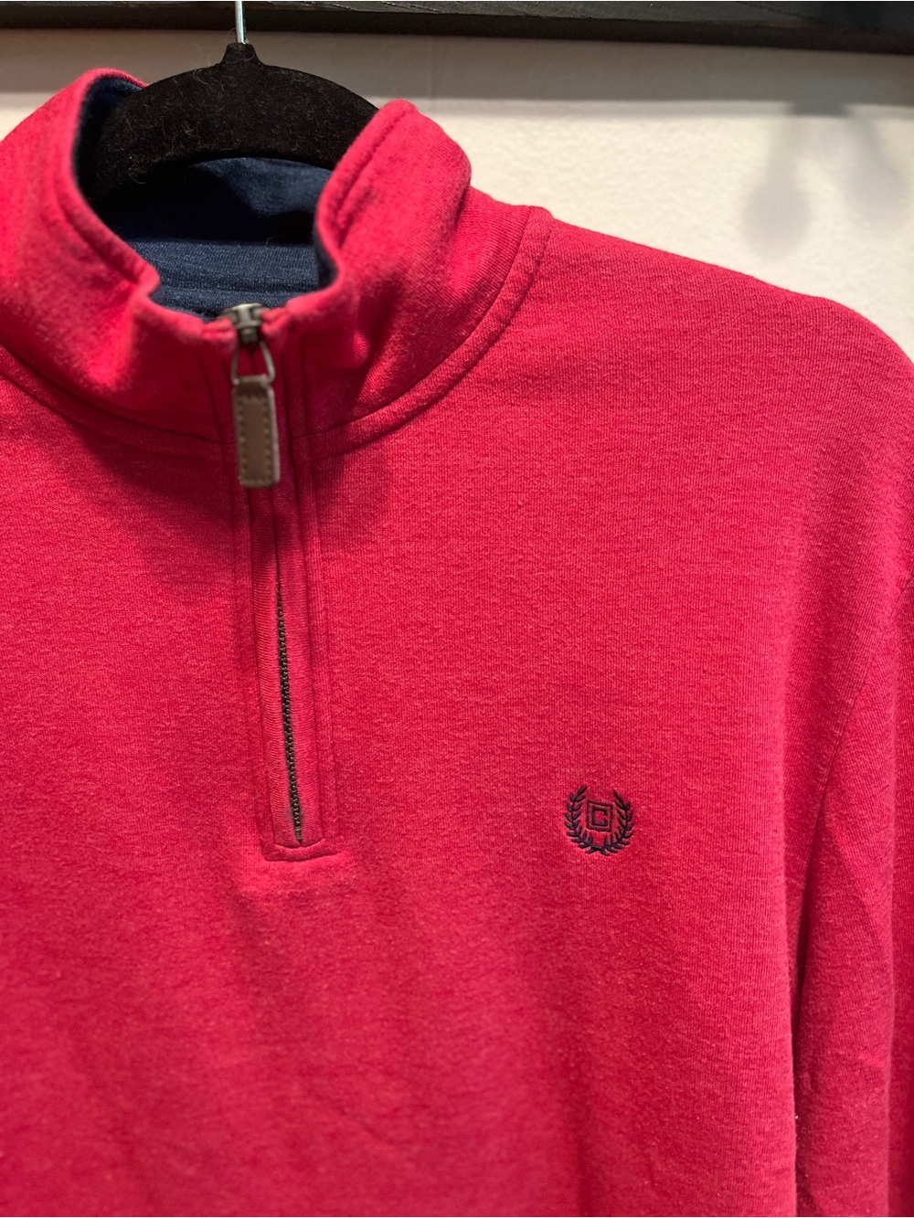 Chaps Men's Raspberry Half-Zip Sweater - Picture 2 of 6